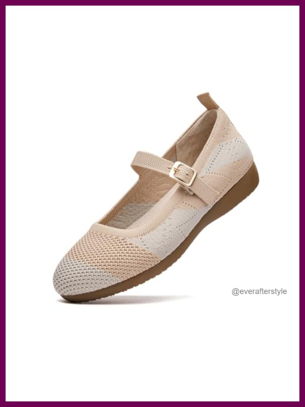 Women's Mary Jane Flats Comfortable Machine Washable Mesh Knit Non Slip Office